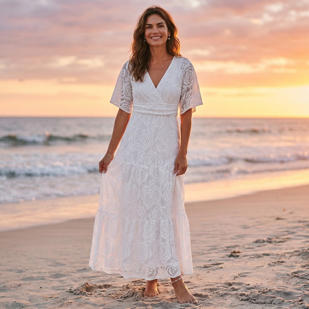 Lilly Pulitzer Parigi Lace Maxi Dress Size XXS White Beach Wedding Resort Bride